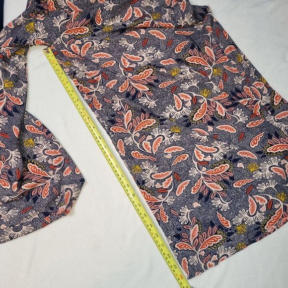 Aakaa Palazzo Pants Women's Size Small  Navy Blue Gold Asymmetrical Hemline - Picture 4 of 12